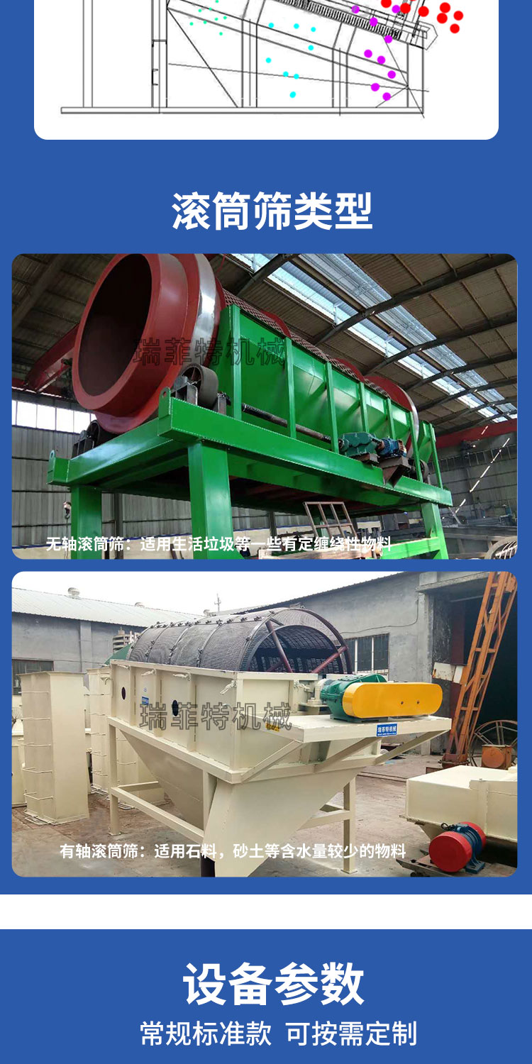 Manufacturer provides drum screening machine, coke and white ash screening equipment, screening machine, drying sand vibration