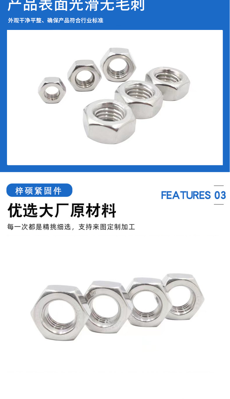 Photovoltaic hot-dip galvanized nut grade 4 8 GB6170 national standard enlarged hole hot-dip galvanized hexagonal nut