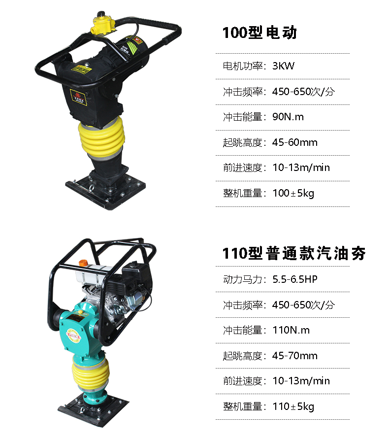 Electric impact compactor 220V diesel gasoline vertical compactor for household foundation and road compaction machinery