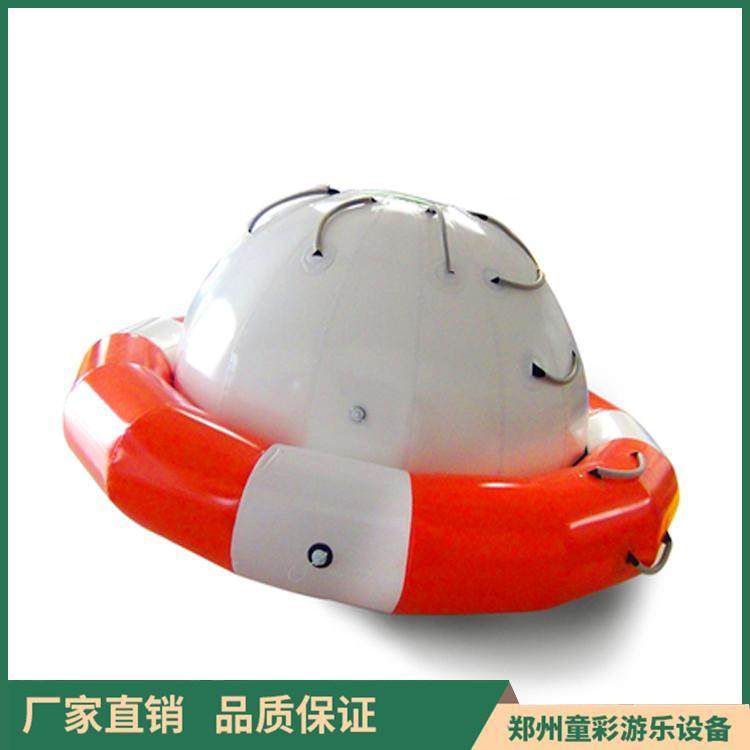 童彩充气卡通船斑点狗漂浮物玩具 加厚PVC水上乐园压板跷跷板