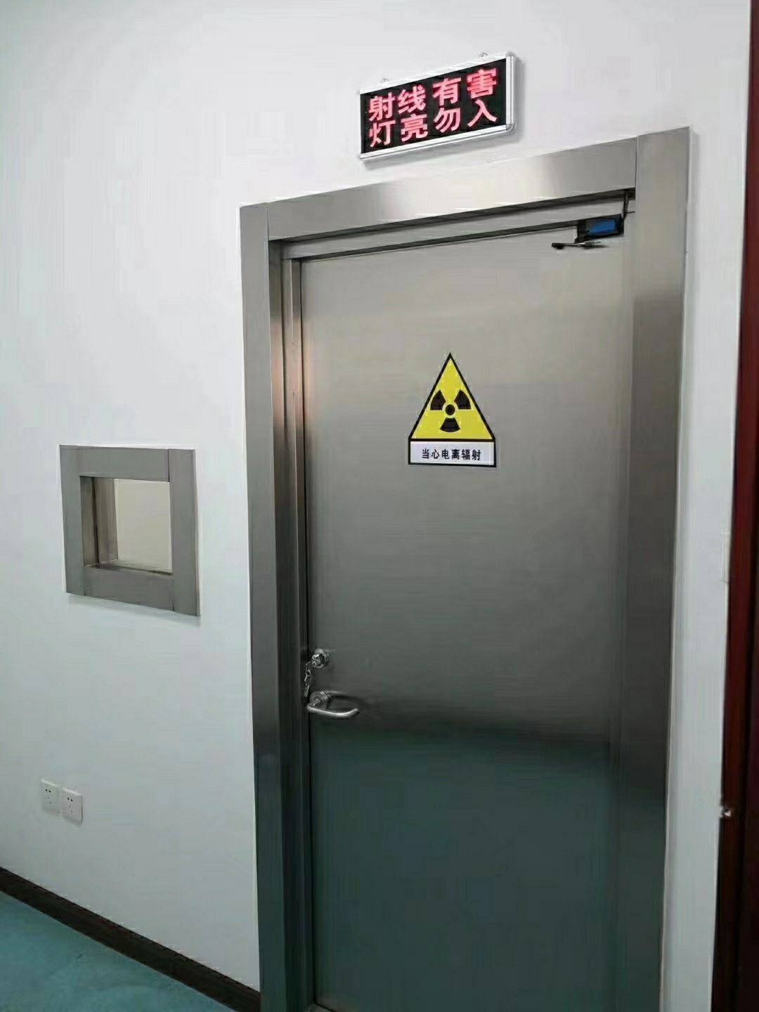 Customized radiation resistant lead door single open electric sliding stainless steel dental pet DR room CT room medical