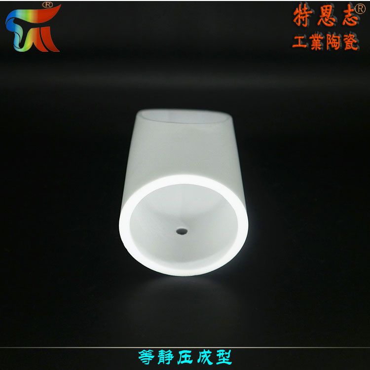 Wholesale of Zirconium Toughened Alumina Ceramic Intermediate Punching Oblique Cut Pipe Ceramic Factory