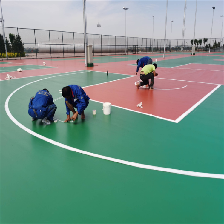 Ming Yu Han Qin Stadium Colorful Ground Silicon PU Material Raw Material Manufacturer 3-8mm thickness can be customized as needed