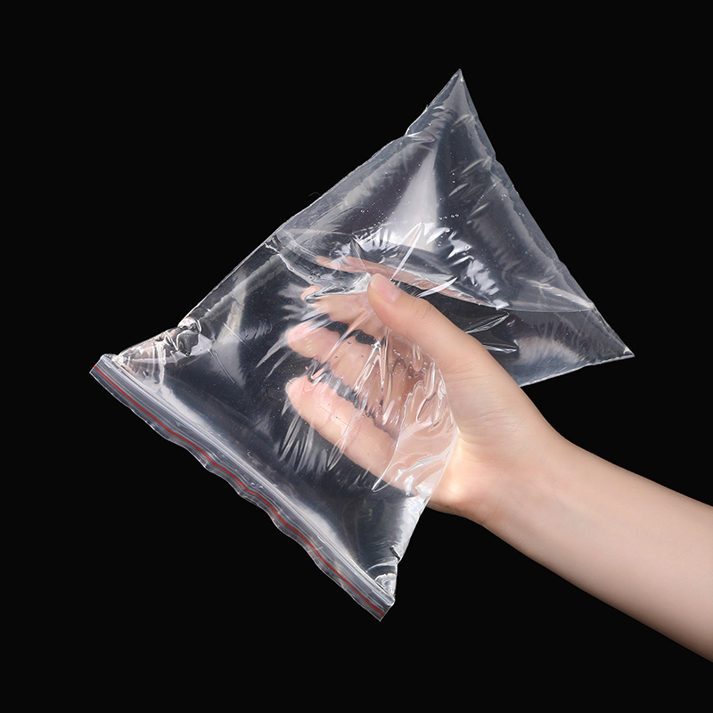 Transparent thickened PE plastic self sealing bag, waterproof and dustproof sealed food packaging bag