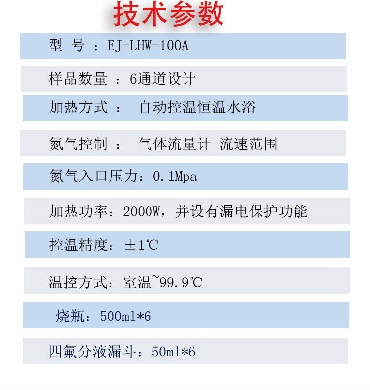 Nitrogen blowing automatic constant temperature water bath heating 6-position water quality sulfide acidification blowing instrument device