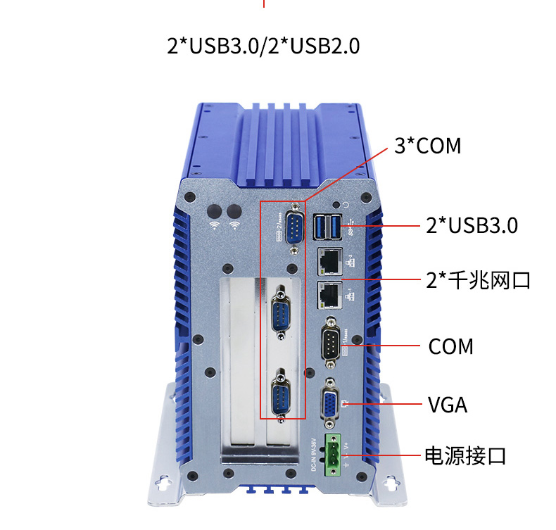 Yanling 701Pi5 i77500u Fanless Visual Industrial Computer Scalable PCI x4 Interface Industrial Computer