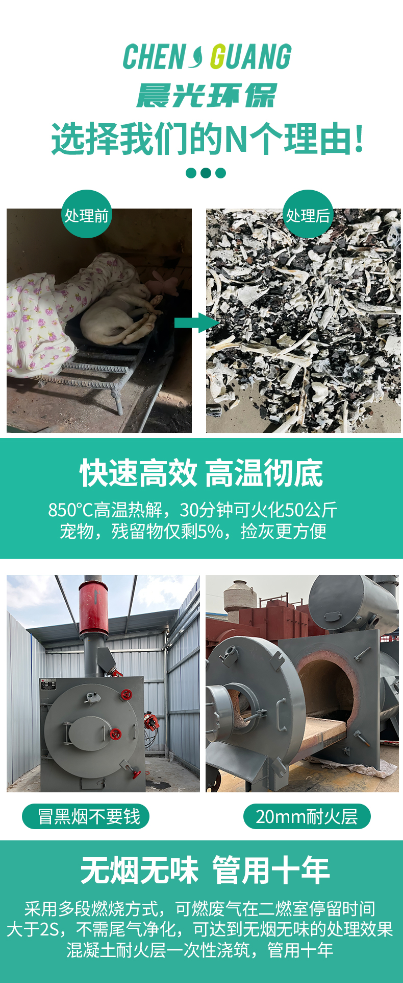 Pet cremation truck comes for free customization of incinerator. 35 year old factory with low investment cost, smokeless and tasteless