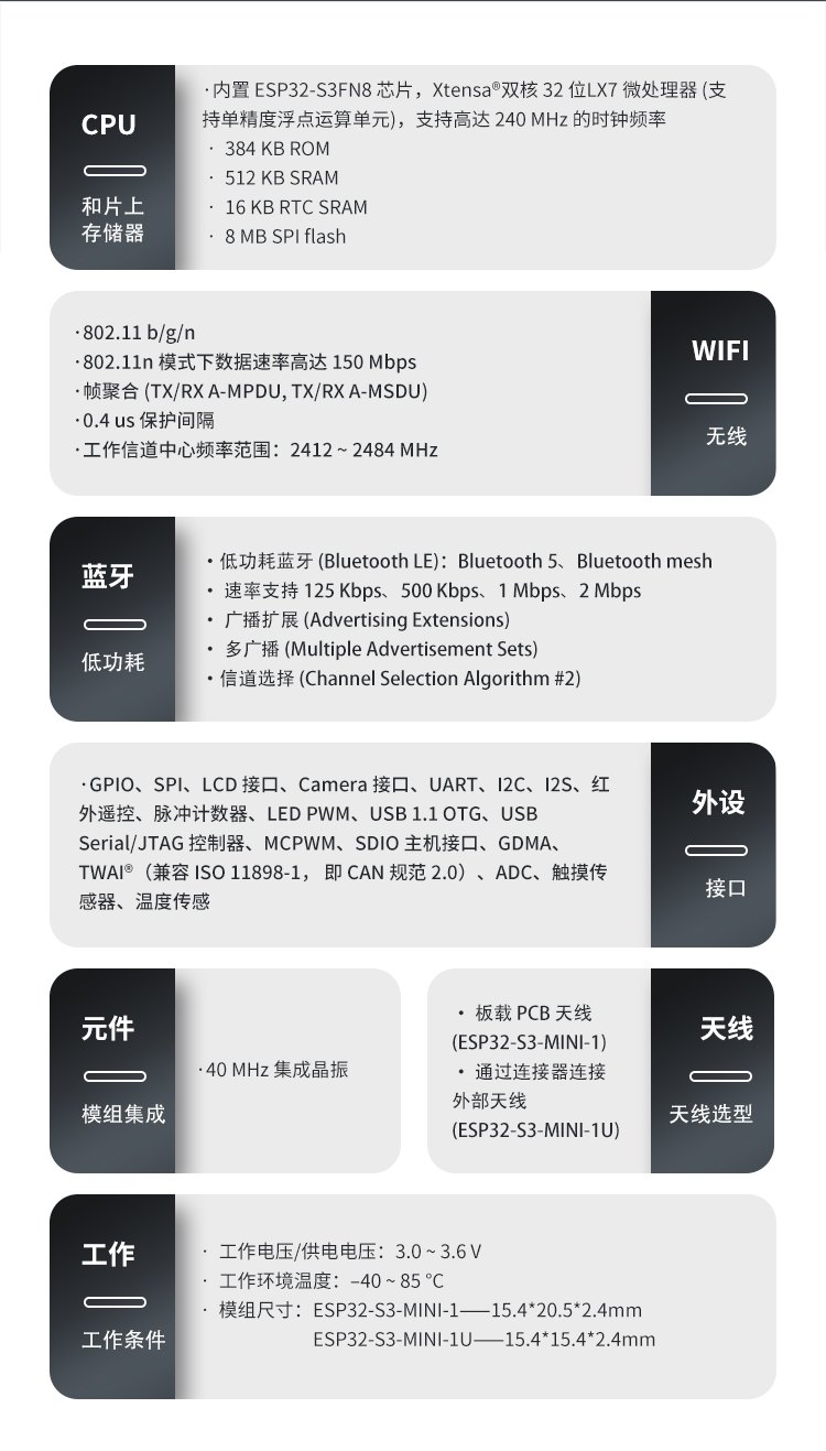 ESPRESSIF SOC Chip Portable Wireless WiFi Module Serial Communication Module HC05 Bluetooth Module