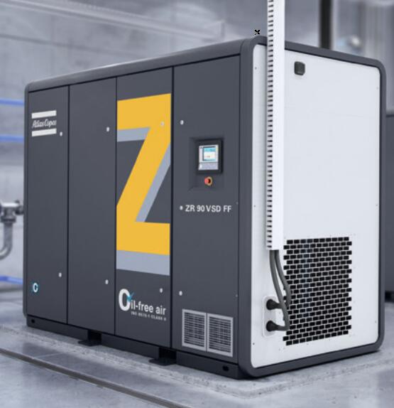 Atlas oil-free screw air compressor ZT75VSD 75KW12.6 cubic meter flow compressor 150 years