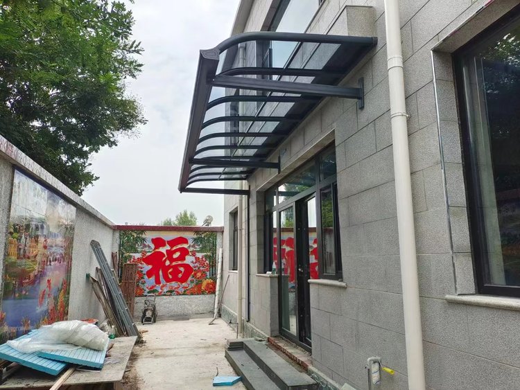 Aluminum alloy awning for sunshade and rain protection, outdoor windows, terrace, balcony, bay windows, air conditioning, rainproof and silent endurance board awning