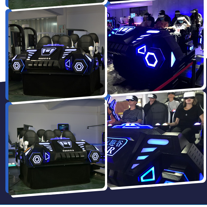 VR dark tank six person spaceship body feeling game machine virtual reality all-in-one machine amusement equipment experience hall manufacturer