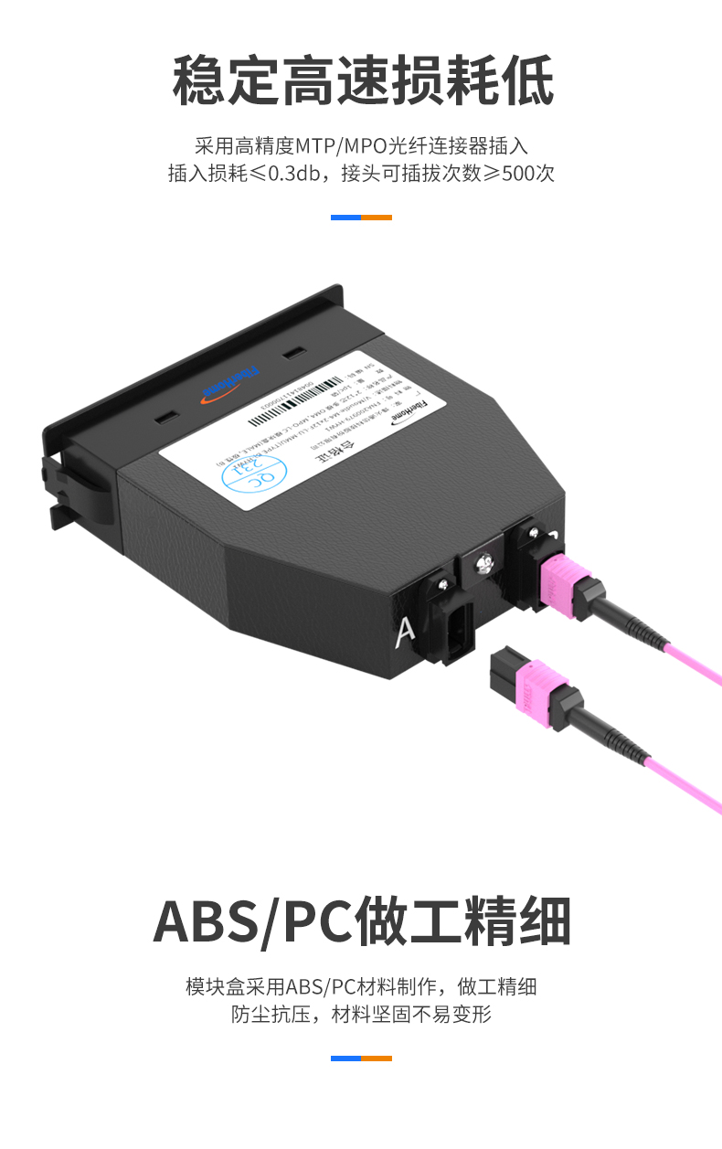 FiberHome MPO adapter box M-end fiber optic distribution frame to multi module 10 Gigabit, distributed by FiberHome Communications