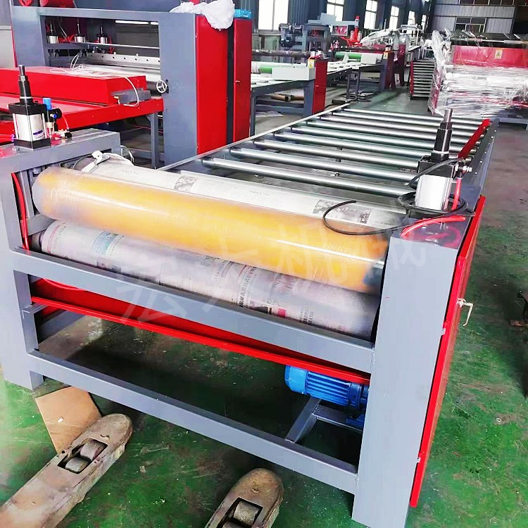 Fireproof board gluing machine Single sided corrugated paper calcium silicate board gluing machine Hongda supporting cold press production and supply