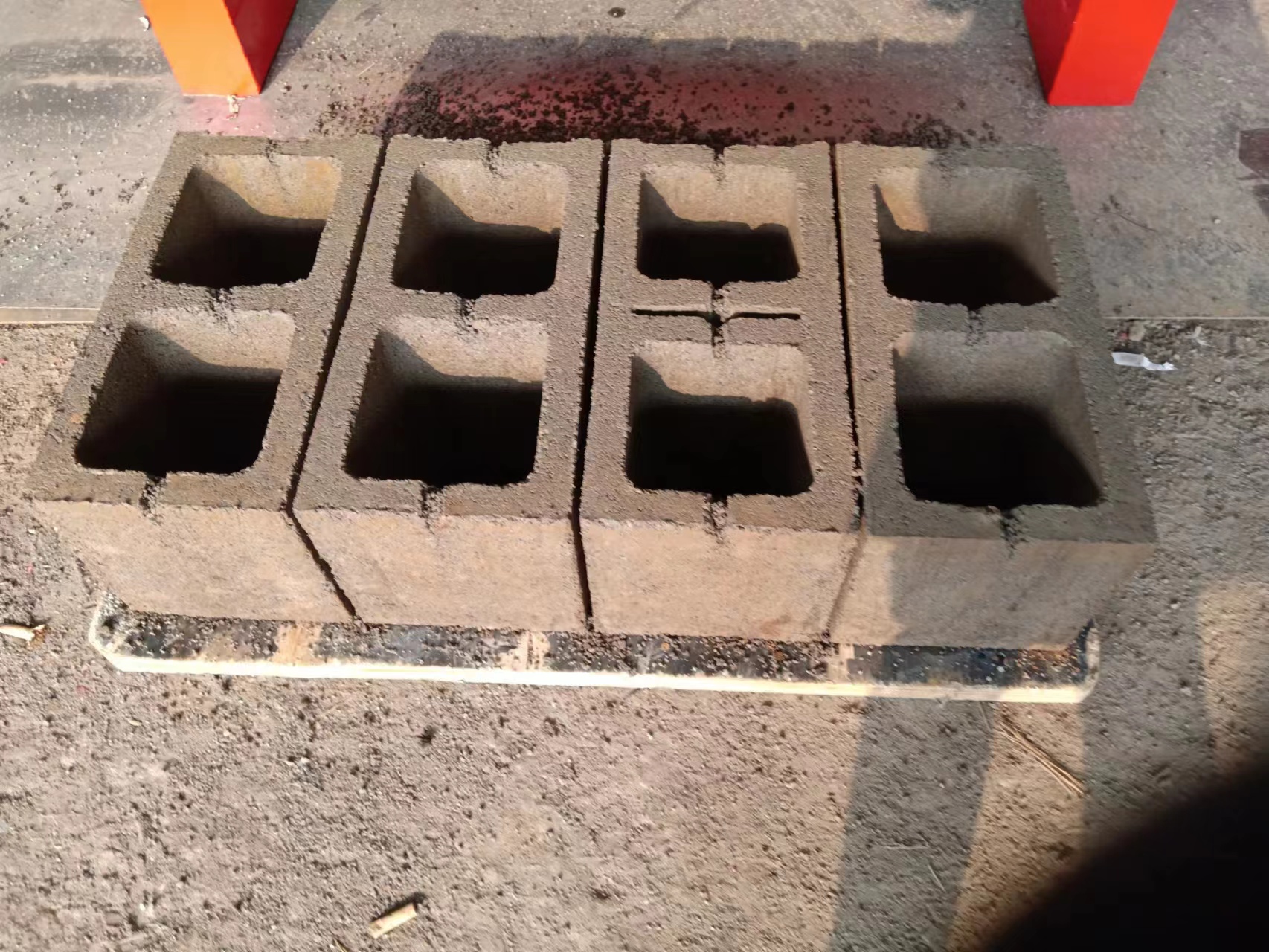 Small manual hollow brick making machine Construction waste unburned brick machine mold accessories cement cushion block forming mold