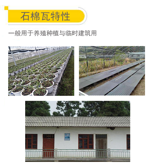 Machine-made cement asbestos tile, glass fiber cement tile, thickness 5.5mm, length and width dimensions 180 * 70cm, used in chicken farms