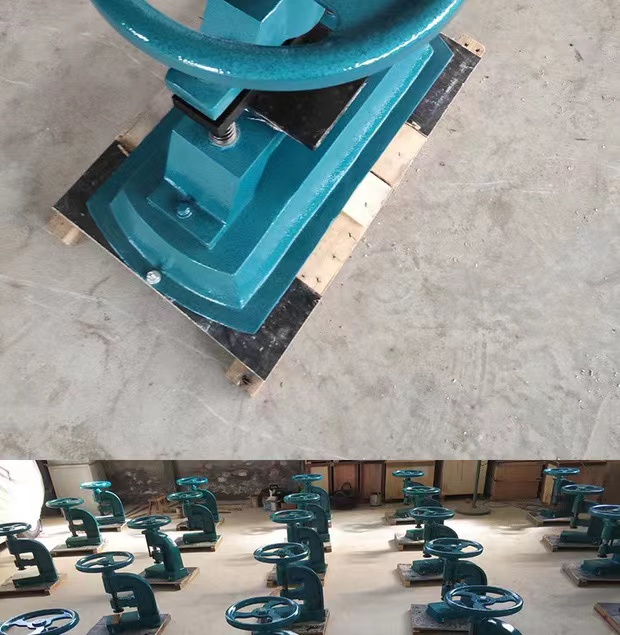 First test waterproof roll punching machine dumbbell prototype, manual punching CP-50 type