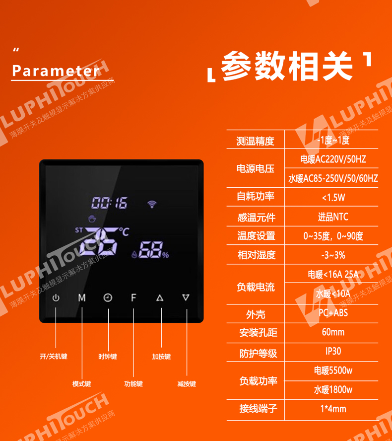 RGB touch display panel, home appliance human-machine interface, capacitor touch film and touch display module