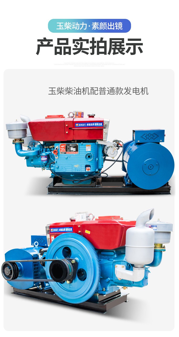 Yuchai Power Single Cylinder Diesel Engine German Technology Hessen Battery Generator Set for Fuel Saving and Noise Reduction