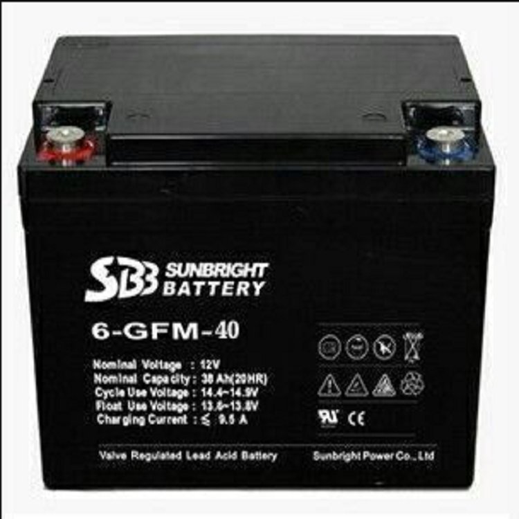 SBB蓄电池6-FM-40圣豹12V40AH 直流屏船舶UPS太阳能电瓶质保