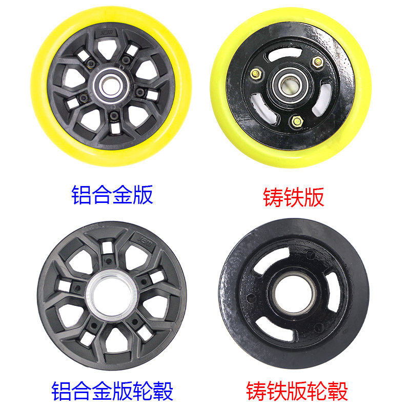 Vacuum cleaning, road cleaning, and sweeping vehicles, rubber rollers, suction cups, wheel assemblies, accessories, specially designed for Fulongma Zhonglian