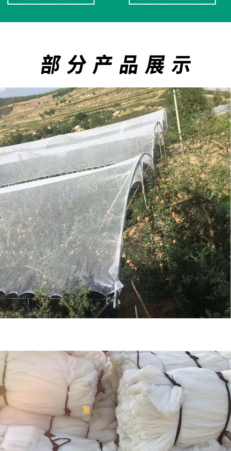 White polyethylene hail net, fruit tree orchard hail net, vegetable greenhouse wind net