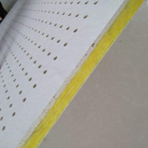 Perforated composite sound-absorbing board machine room basement fireproof and moisture-proof calcium silicate rock wool fiberglass sound-absorbing board