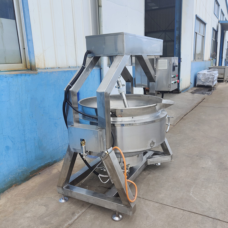 Stainless steel Chili sauce and paste boiling machine Commercial Broth of white fungus mixing sandwich pot Meat mince stuffing planetary frying pan