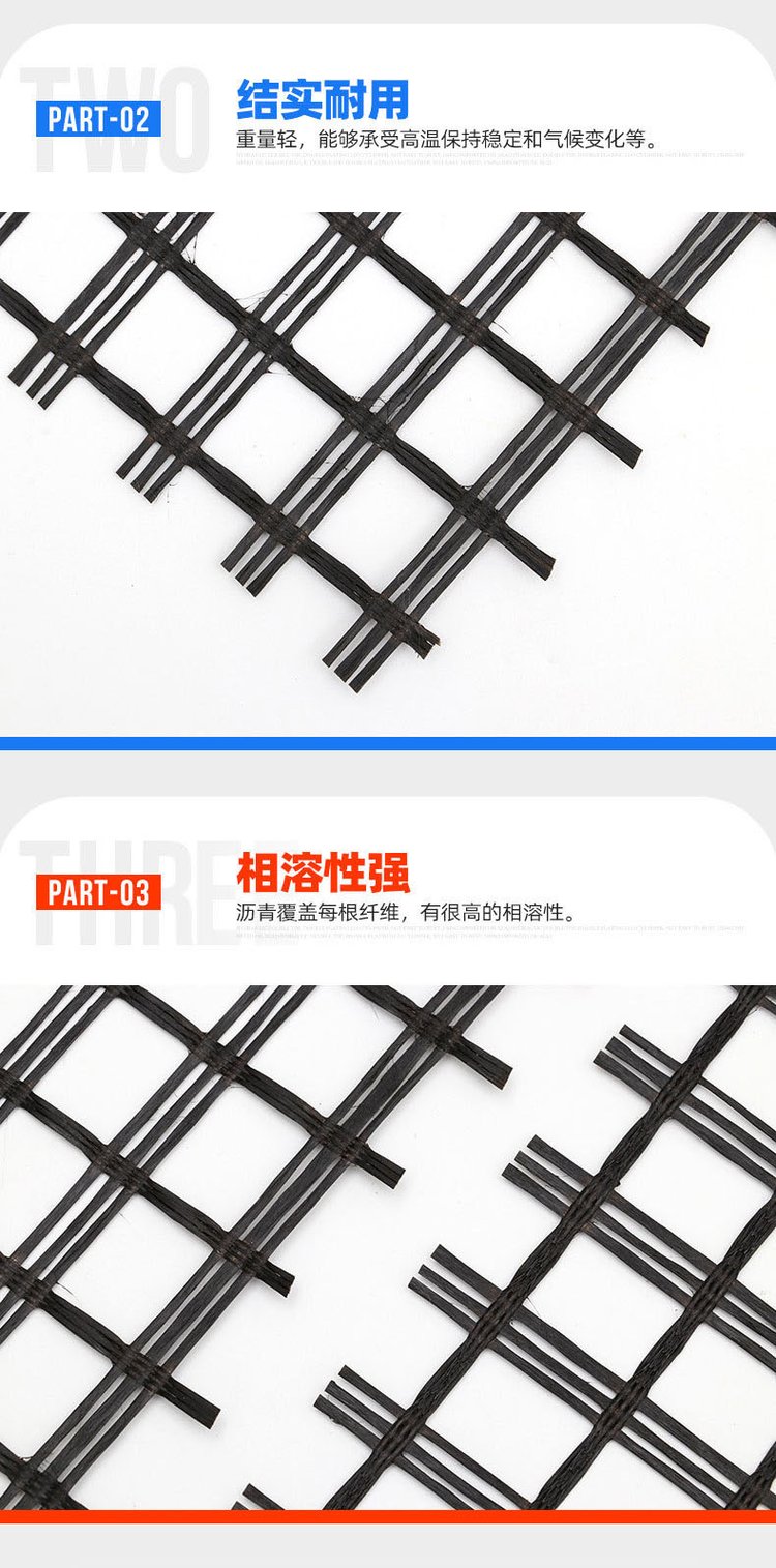 Glass fiber geogrid for highway anti crack pavement and roadbed reinforcement