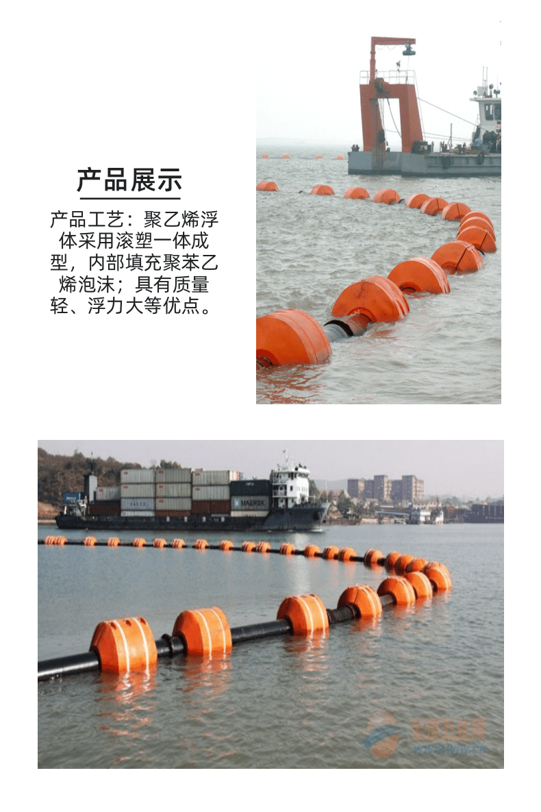 Water dredging engineering - Two piece sewage interception floating discharge combined offshore pipeline buoy