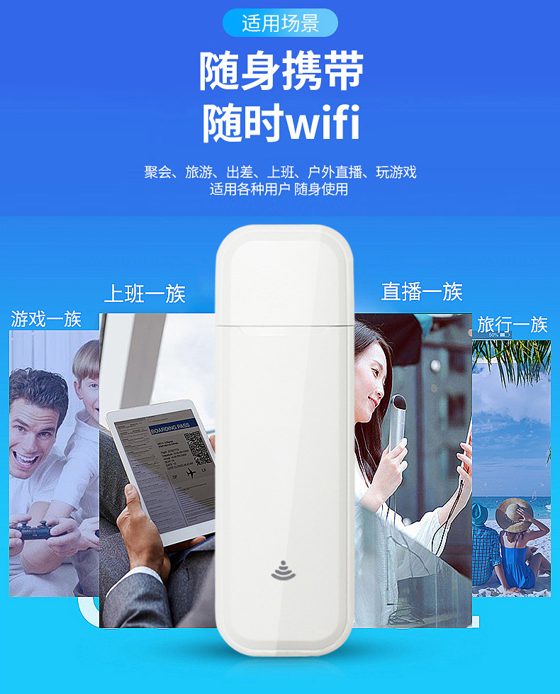 4G card, wireless portable WiFi, mobile all network communication, high-speed portable hotspot network, laptop network card