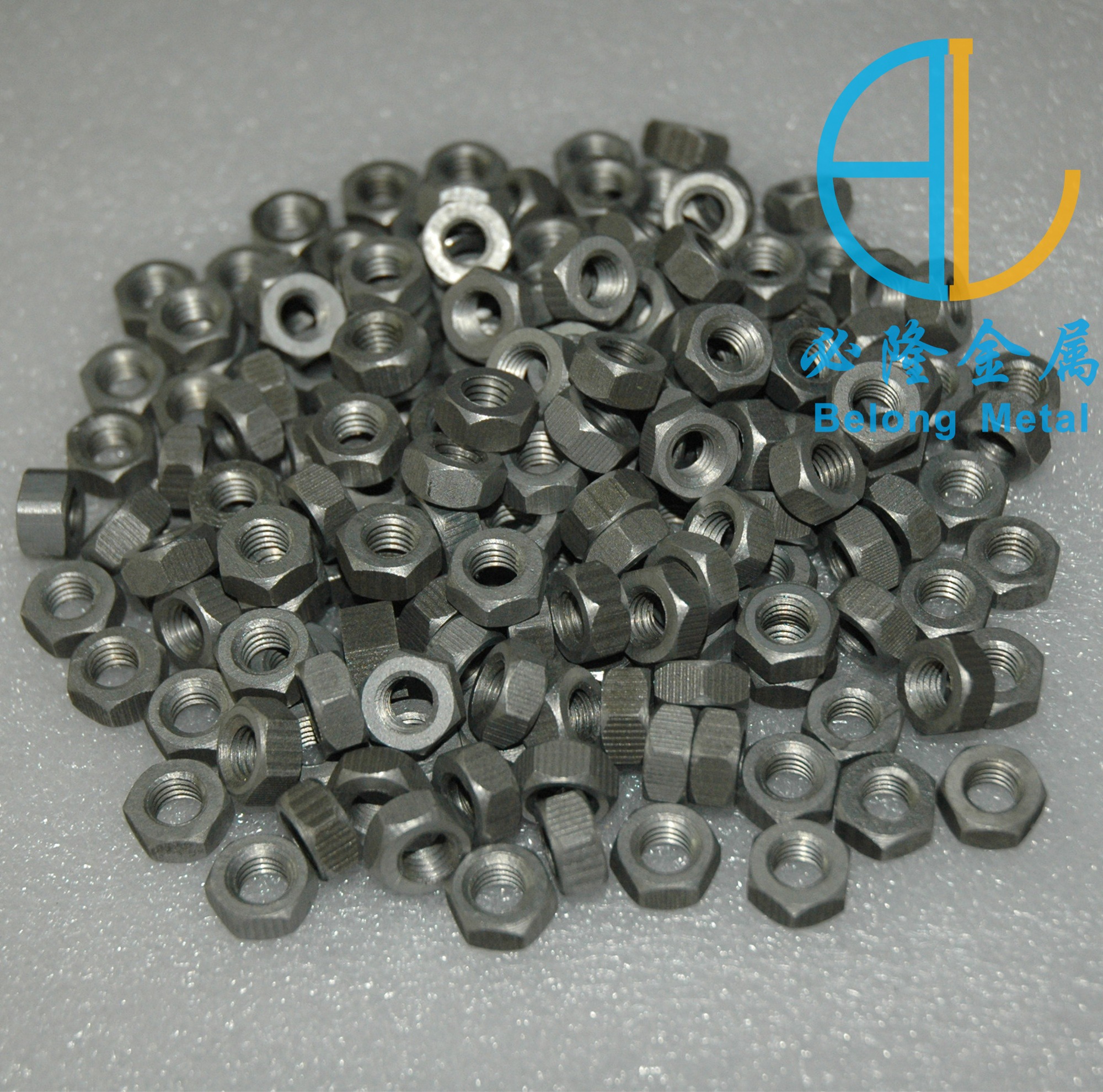 M6 molybdenum nut, matched with M6 molybdenum screw bolt and molybdenum washer, available in stock for customization