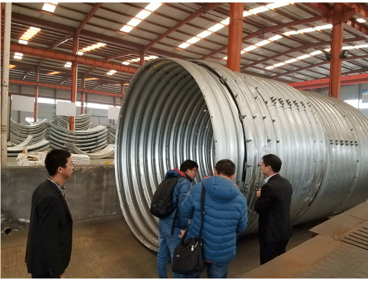 Datong roadbed drainage corrugated culvert pipe manufacturer of Linzhi large-diameter steel corrugated pipe