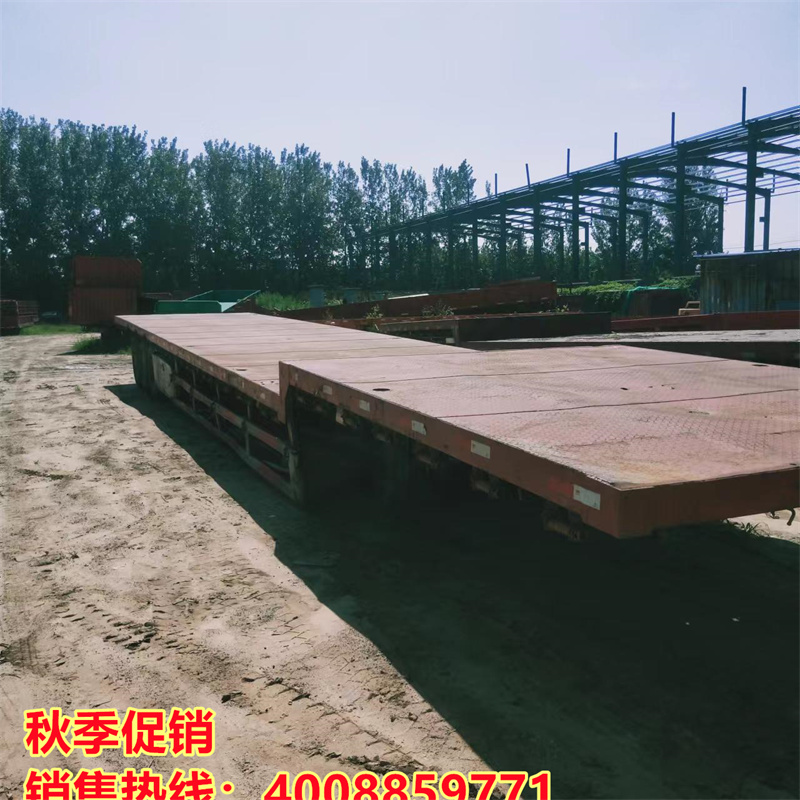 Sell 17m, 5m, 3m, lightweight, low flatbed semi-trailer 13m, 75m, front and rear equal width flatbed semi-trailer truck