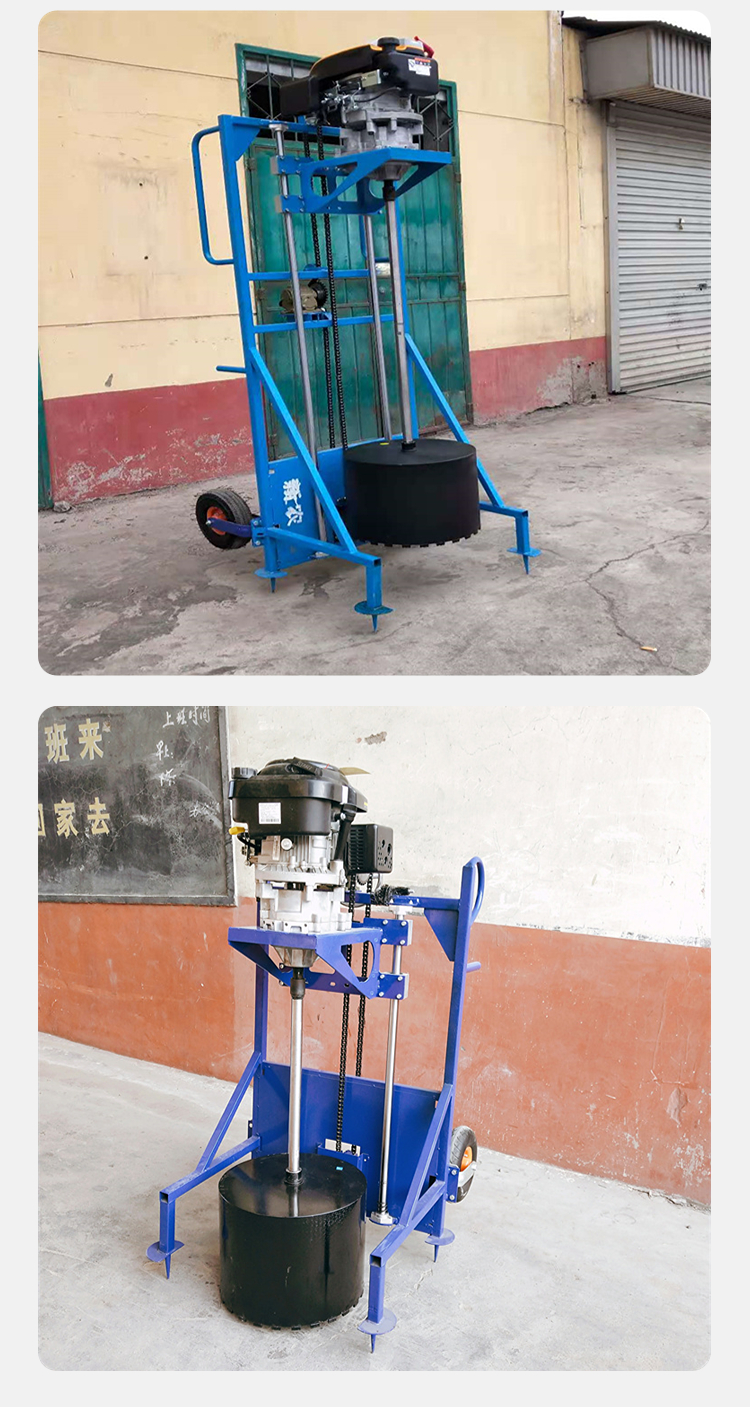 Diesel photovoltaic pile driver FG12 manual propulsion solar powered support screw pile driver drilling and pile planting for hospital use