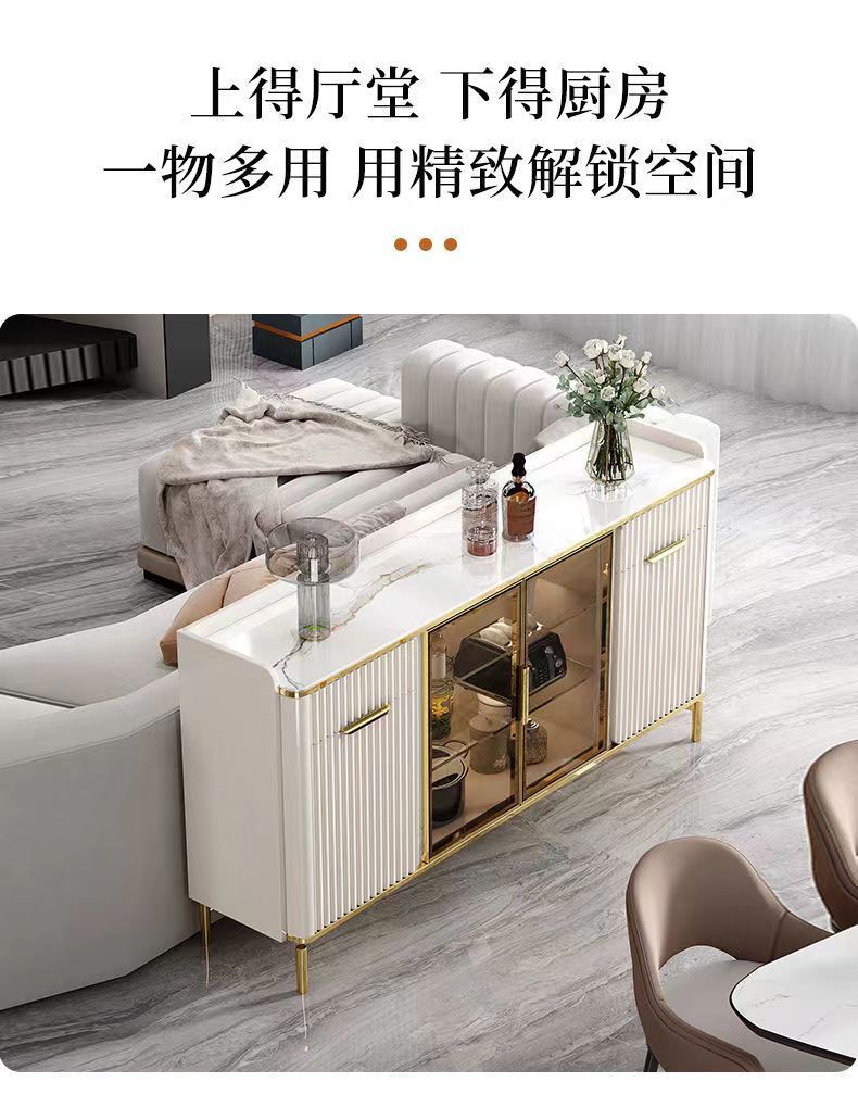 Italian style light luxury rock board dining cabinet manufacturer living room tea cabinet apartment hotel model room storage cabinet furniture wholesale