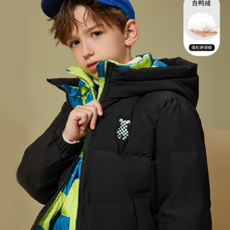 Luo Xiaomi winter clothing down jacket fashion brand discount children's clothing physical store network Kwai live broadcast source of goods tail