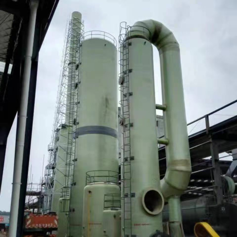 FRP desulfurization tower air purification alkali washing tower waste gas adsorption factory dust removal spray tower