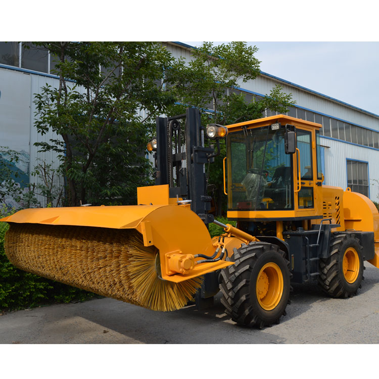 Loader Snow Sweeper Fully Hydraulic Automatic Gear Cleaning Road Area Snow Dragon Construction Machinery