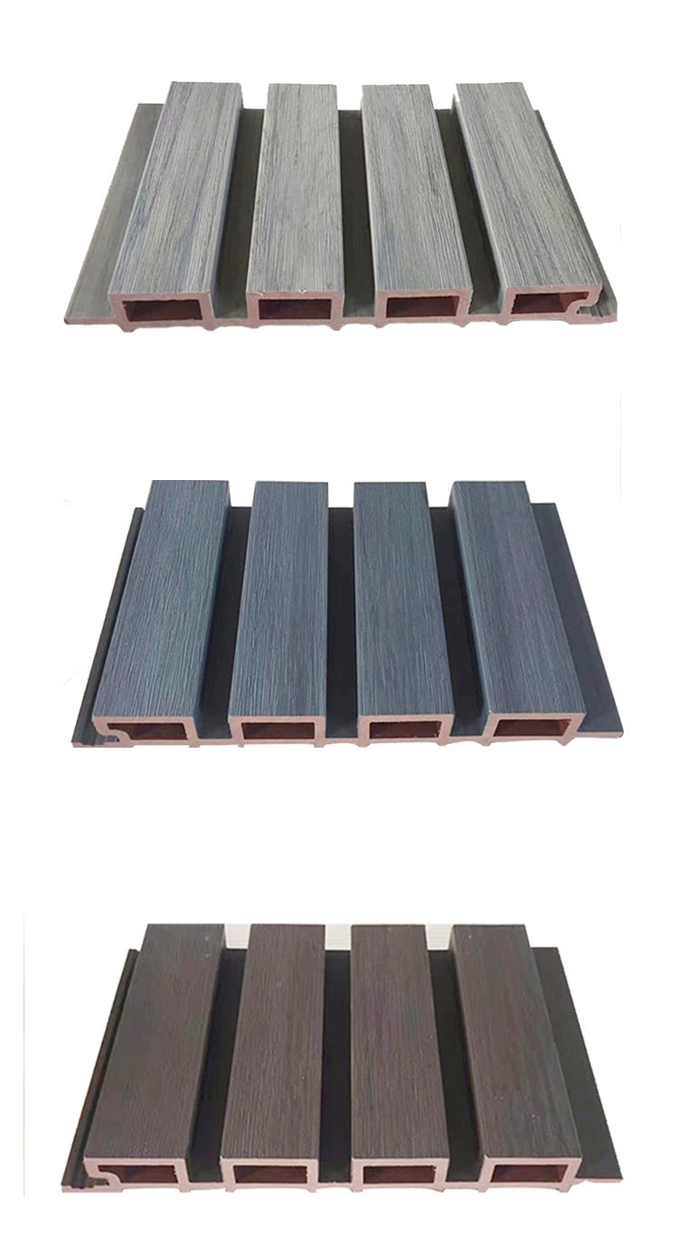 Wooden plastic exterior wall decorative panel, villa wooden house outdoor grille panel, outdoor plastic wood wall panel