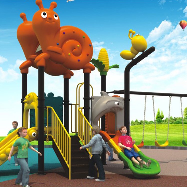 Yuekang Technology Supply Kindergarten Plastic Combination Simple Slide Amusement Park Large Facilities Stainless Steel