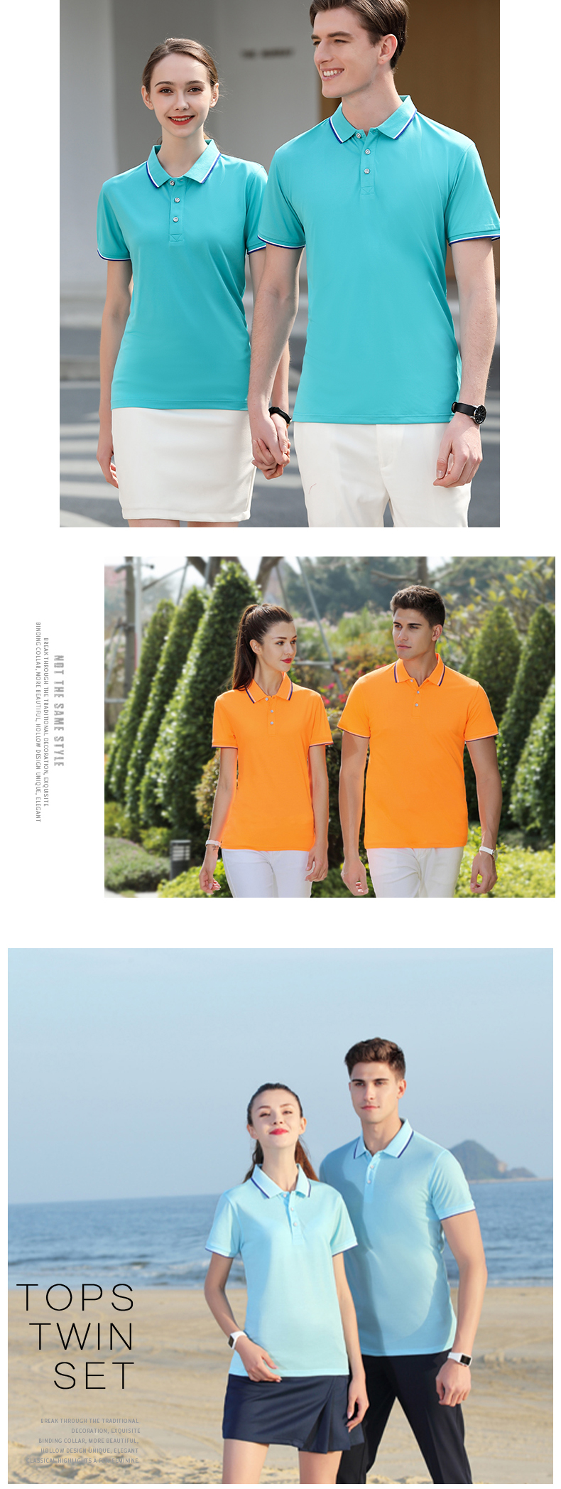 Customized summer breathable mercerized cotton lapel short sleeved POLO shirt Embroidery company logo new work clothes