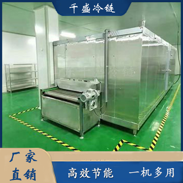 Cooked products, gluten and meat skewers, tunnel type quick freezing machine, multifunctional low-temperature quick freezing and fresh locking equipment, Qiansheng cold chain