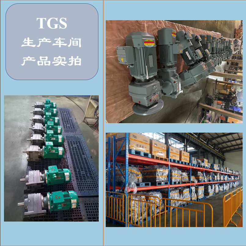 TGS Tekos D77, R77, DF77 reducer model principle with motor motor transmission equipment