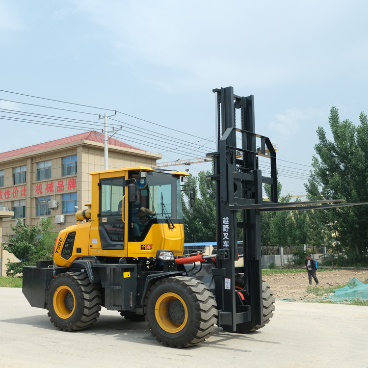 Forklift, 3-ton diesel stacker, handling and loading truck, 4-ton fuel four-wheel drive off-road forklift