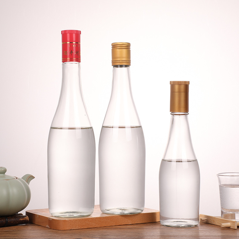 500ml glass bottle with cover, one kilogram of Baijiu, empty bottle, thickened glass Fenjiu bottle, domestic brewing, sub bottling