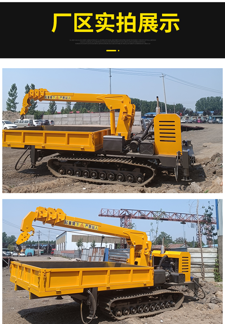 Yiyu Heavy Industry's 4-20 ton crawler mounted crane with four different crawler chassis, small crane customized by National V crane manufacturer