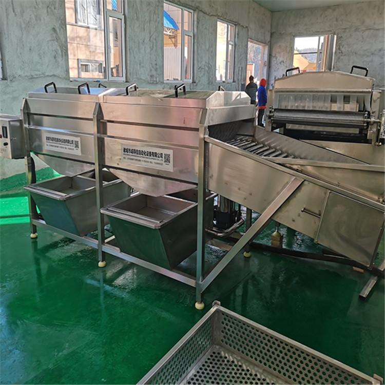 The manufacturer of the clean vegetable processing assembly line of the roller type corn cleaning machine, Chengde Xin, can customize according to needs