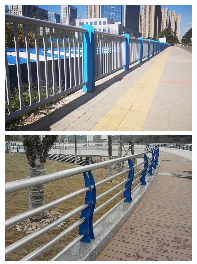 Bridge iron railing, bridge anti-collision guardrail pole, bridge stainless steel railing, anti-collision bridge guardrail, Ruishuo physical manufacturer