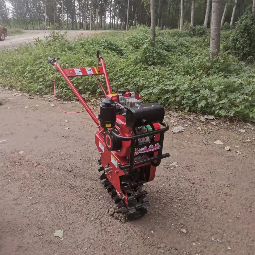 Diesel chain track cultivator, self-propelled field fertilizer applicator, trenching and weeding micro cultivator, customized for various sails