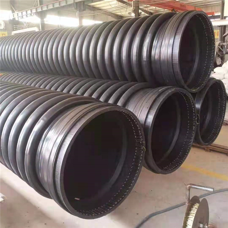 HDPE Winding Structure Wall Pipe B-type PE Crate Pipe Polyethylene Large Diameter Plastic Sewage Pipe